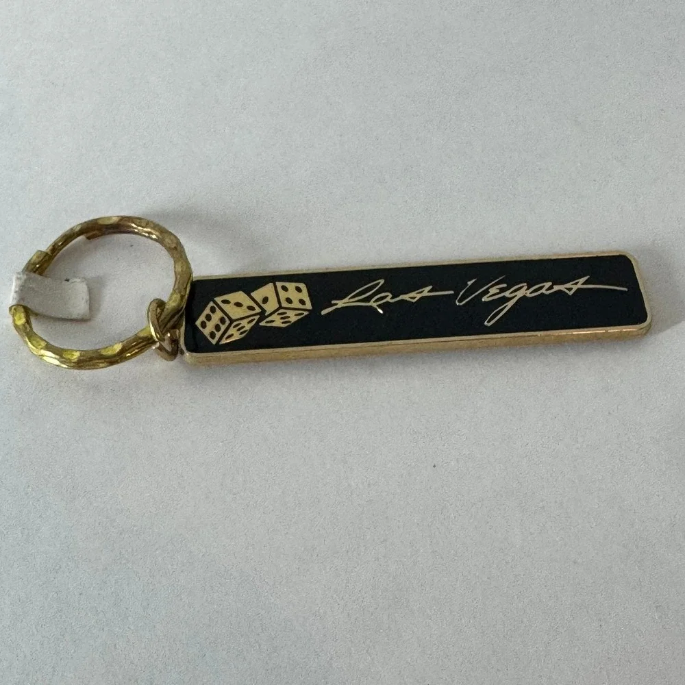 Las‎ Vegas Allen Keychain Black Gold Dice Casino Souvenir